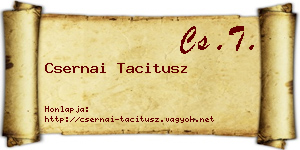 Csernai Tacitusz névjegykártya